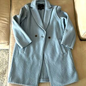 Jcrew Italian wool pea coat size 8 color periwinkle